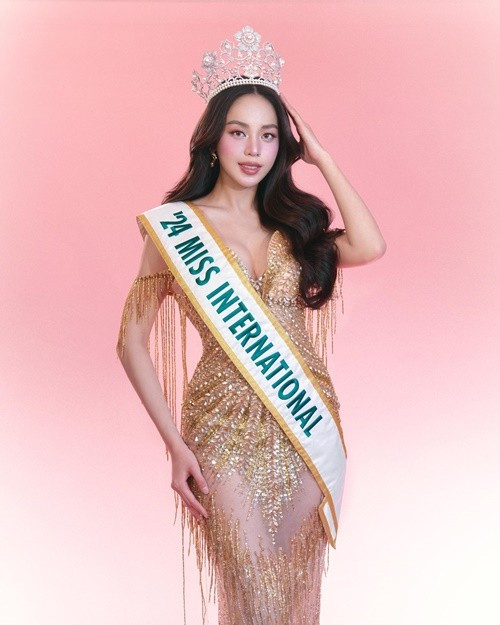 Nhờ sự nỗ lực không ngừng nghỉ, Thanh Thủy trở thành một phiên bản tốt nhất và chinh phục cuộc thi Hoa hậu Quốc tế 2024. Ảnh: FB Thanh Thủy.