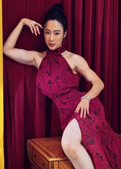 Cách đây ít năm, Angela Phương Trinh cũng chăm tập gym để tăng cơ, có vòng hai 6 múi, vòng ba nở nang. Sau đó, trước những lời khen chê vóc dáng, “bà mẹ nhí” thay đổi và trở lại hình ảnh “ngọc nữ”. Ảnh: FB Angela Phương Trinh.