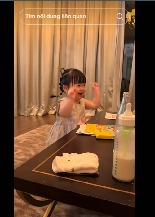Trên trang cá nhân TikTok, Đỗ Mỹ Linh đăng tải nhiều clip về bé Tuệ An. Ảnh: TikTok Đỗ Mỹ Linh.