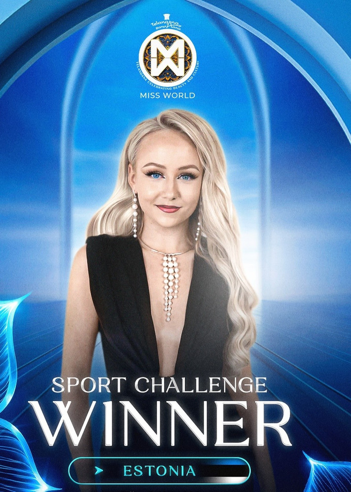 Đại diện Estonia giành chiến thắng phần thi Thể thao. Ảnh: Miss World.