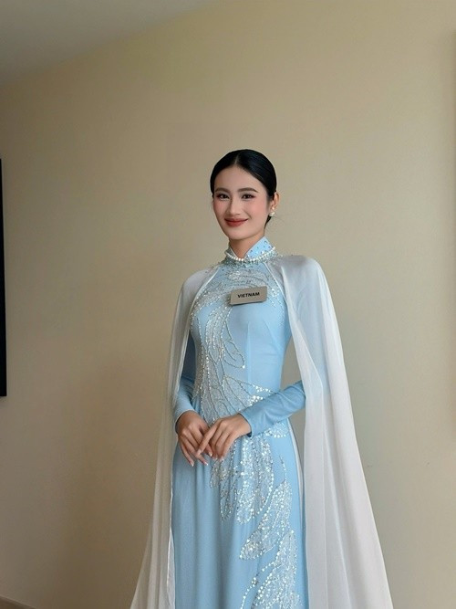 Đại diện Việt Nam năm nay ở Miss World là Ý Nhi. Cô đoạt thành tích top 8 Dự án Nhân ái, top 48 phần thi Tài năng, top 20 phần thi Truyền thông. Ảnh: FB Ý Nhi.