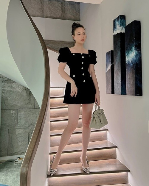 Phong cách thời trang của Đàm Thu Trang ngày càng sành điệu. Ảnh: Instagram Đàm Thu Trang.