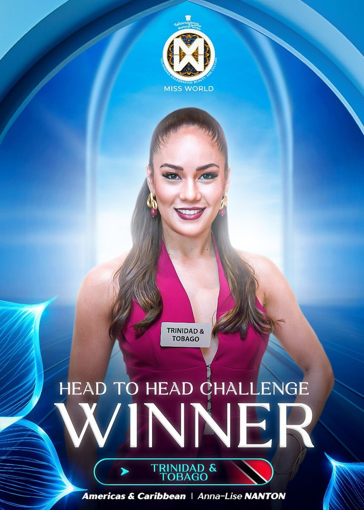Anna-Lise Nanton - đại diện Trinidad & Tobago vào thẳng top 40 Miss World 2025. Cô là thí sinh giành chiến thắng ở khu vực Châu Mỹ - Vùng Caribe trong phần thi Thử thách đối đầu. Ảnh: Miss World.