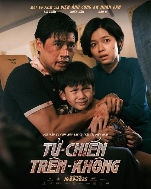 Lợi Trần, Xuân Văn và Bảo Di cũng tham gia phim Tử chiến trên không. Ảnh: FB Lợi Trần.