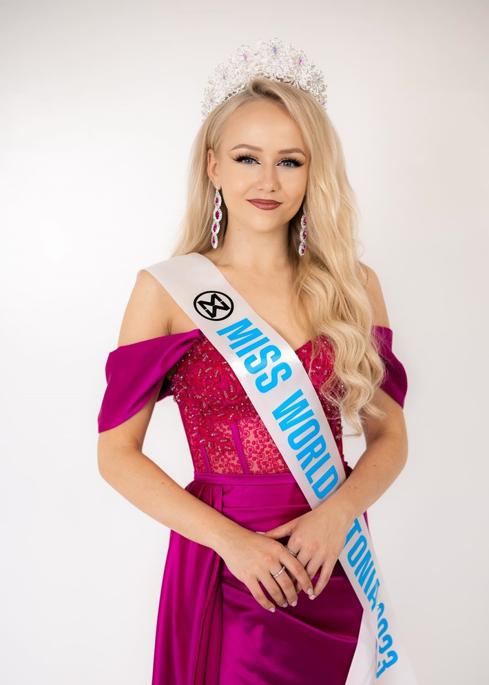 Đại diện Estonia – Eliise Randmaa vào top 40 Miss World 2025 sau khi chiến thắng phần thi Thể thao. Ảnh: Instagram Eliise.