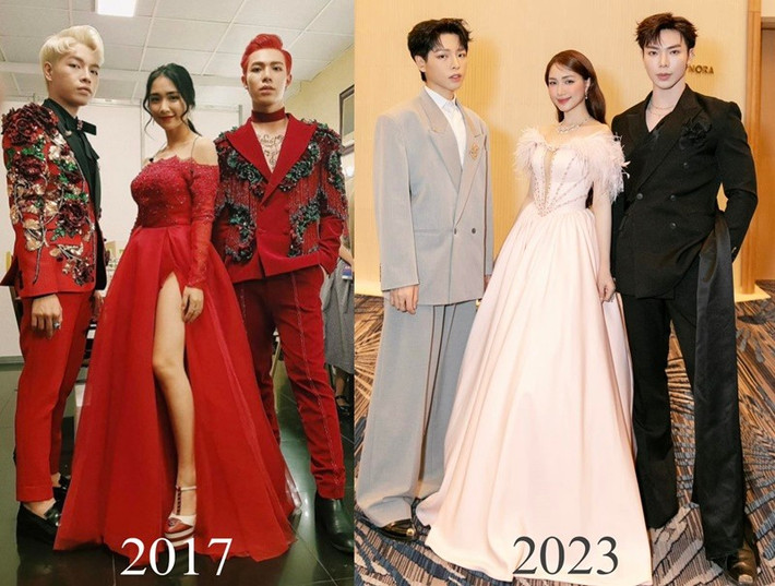"Một lần nữa vật thể lạ lại xuất hiện mà lần này được chị cả đem hẳn ra đường chứ không còn ở trong nhà của chị nữa", Đức Phúc hài hước chia sẻ về giày cao gót của Hòa Minzy. Ảnh: FB Đức Phúc.