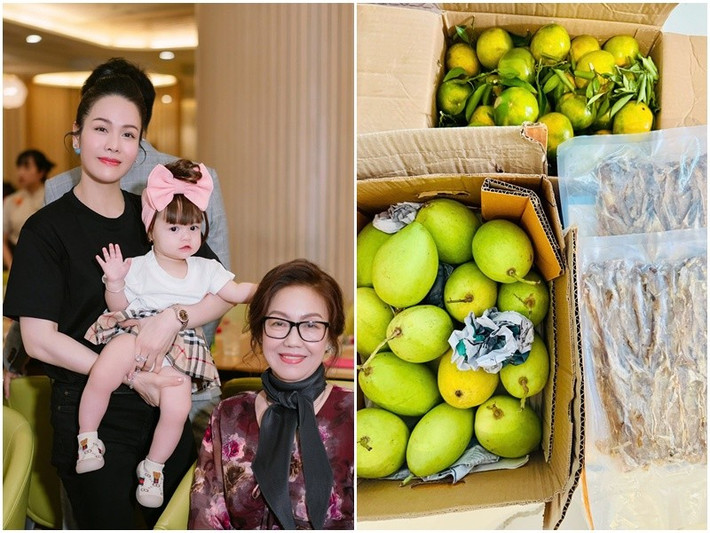 Sắp đến Trung thu, mẹ chồng cũ của Nhật Kim Anh gửi quà quê cho nữ diễn viên và con gái của cô - bé Julia.
