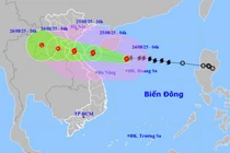 Bão số 5 cách Nghệ An và Hà Tĩnh khoảng 600km, sức gió giật cấp 15