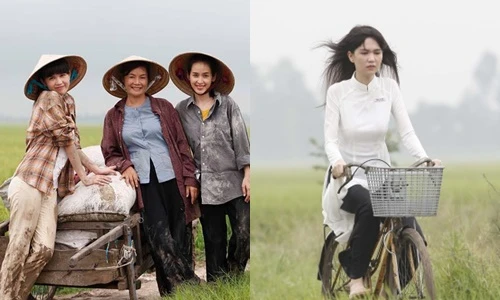 Ngọc Trinh hóa gái quê lấm lem bùn đất