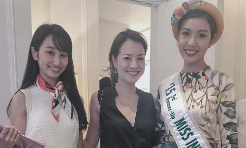 Á hậu Thúy Vân nổi bật với áo dài Việt tại Nhật