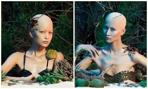 Thí sinh Vietnam's Next Top Model hoảng hốt chụp ảnh với bò sát