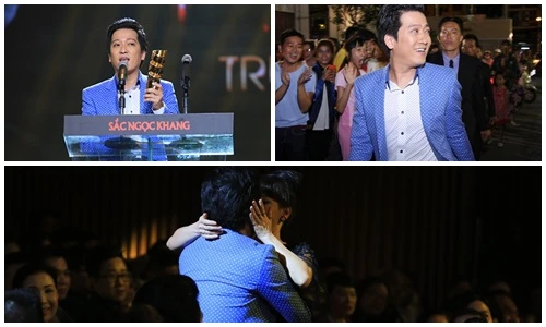 Trường Giang, Việt Hương bất ngờ khóa môi tình tứ