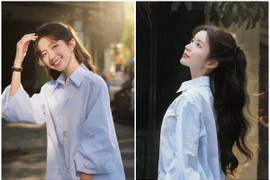 Diễn viên Ngọc Huyền khoe gương mặt ‘đẹp không góc chết’