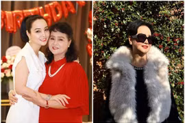 Mẹ ruột Mai Thu Huyền xinh đẹp, quý phái tuổi U70