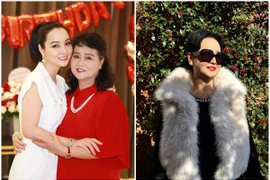 Mẹ ruột Mai Thu Huyền xinh đẹp, quý phái tuổi U70