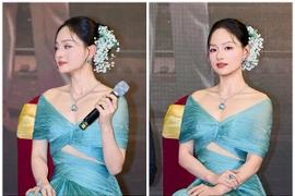 Diễn viên Lan Phương khoe vẻ rạng rỡ, gợi cảm tại sự kiện