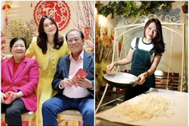 Hiếm khi chạy show Tết, Mỹ Tâm tận hưởng kỳ nghỉ bình yên bên gia đình