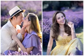 Diễm Hương tình tứ bên chồng ở Canada