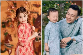 Khoảnh khắc đáng yêu của nhóc tỳ nhà sao Việt trong áo dài ngày Tết