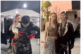 Vũ Ngọc Anh chăm sóc chồng ở hậu trường concert "Anh trai"