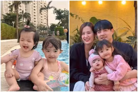 Hai cô con gái xinh như búp bê của Đông Nhi - Ông Cao Thắng