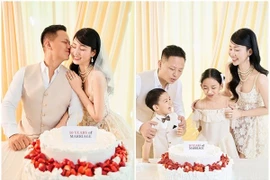 Á hậu Trà My cùng chồng doanh nhân kỷ niệm 10 năm ngày cưới