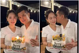 Khoảnh khắc ngọt ngào của Hùng Thuận bên vợ trong ngày sinh nhật