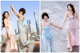 Sắc vóc một chín một mười của Minh Hằng - Ngọc Trinh khi chung khung hình