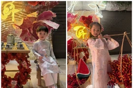 2 nhóc tỳ nhà Đàm Thu Trang đón Tết sớm tại biệt thự triệu đô