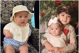 Hai con đáng yêu của Á hậu Tú Anh và chồng trẻ