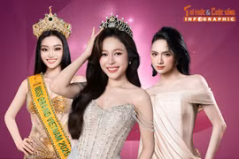 [INFOGRAPHIC] Dàn mỹ nhân Việt thi nhan sắc quốc tế năm 2025