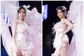 Hoa hậu Thanh Thủy hóa thiên thần trong concert của Hòa Minzy