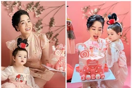 Con gái Nhật Kim Anh xinh như công chúa dịp sinh nhật 1 tuổi