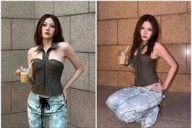 Uyển Ân mặc đời thường cá tính, gợi cảm khéo tôn vóc dáng