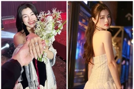 Diễn viên Lan Thy xúc động đón nhận lời cầu hôn từ bạn trai