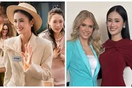 Ý Nhi mặc kín đáo vẫn gây ấn tượng ở Hoa hậu Thế giới 2025