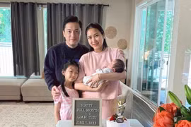 Vợ chồng Lam Trường mừng đầy tháng con trai
