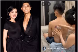 Lệ Quyên chăm sóc bạn trai bị thương khi đóng phim