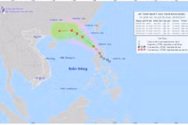 Áp thấp nhiệt đới đi vào Biển Đông giật cấp 9, có khả năng mạnh lên thành bão