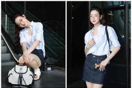 Hoa hậu Bảo Ngọc khoe vẻ trong trẻo, trẻ trung như nữ sinh