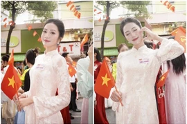 Hoa hậu Hà Trúc Linh nổi bật trong khối Văn hóa, Thể thao tổng duyệt A80