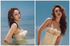 Lan Ngọc khoe vòng một tràn viền với váy áo táo bạo