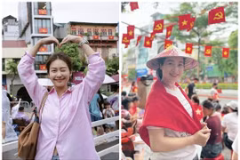 Sao Việt háo hức xem buổi tổng hợp luyện diễu binh