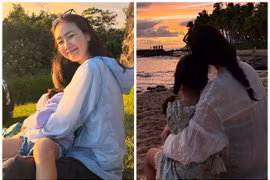 Choi Ji Woo "Bản tình ca mùa đông" khoe ảnh du lịch cùng con gái