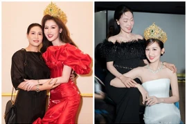 Quế Anh cảm ơn mẹ ruột, 'bà trùm hoa hậu' Kim Dung ngày 20/10