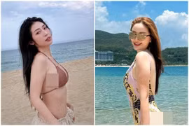 Hai "công chúa" Bảo Thy - Khổng Tú Quỳnh diện bikini khoe dáng quyến rũ