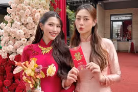 Lương Thùy Linh làm phù dâu cho Á hậu Quỳnh Châu