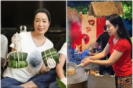 Thông lệ gói bánh chưng của gia đình NSND Trịnh Kim Chi vào dịp Tết