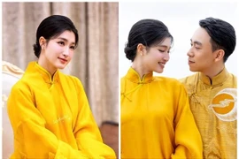 Á hậu Phương Nhi khoe nhan sắc ngọt ngào trong lễ hằng thuận