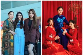 Trương Ngọc Ánh khoe mẹ ruột và con gái có chiều cao nổi bật